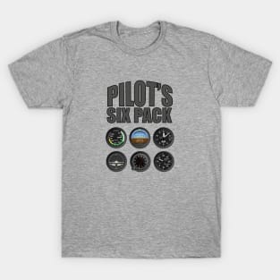 Pilots Six Pack Instrument cluster T-Shirt